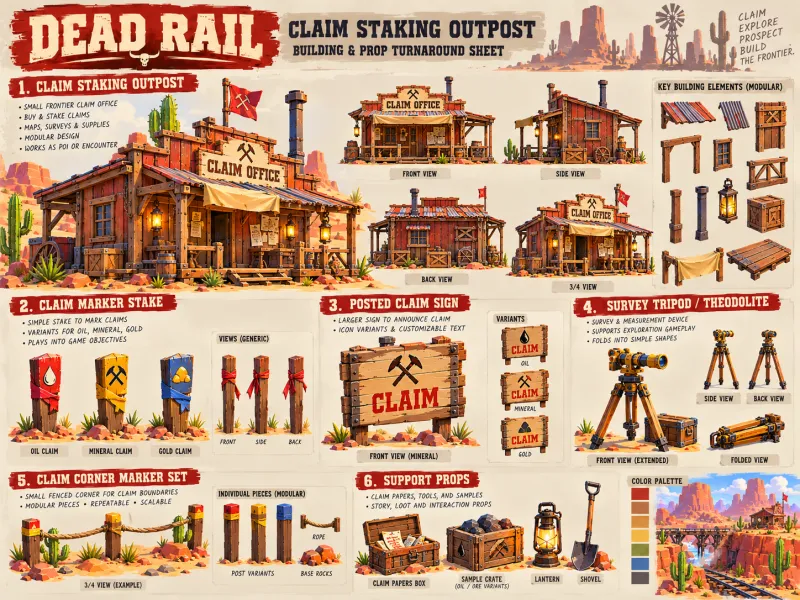 Concept sheet of a claim-staking outpost